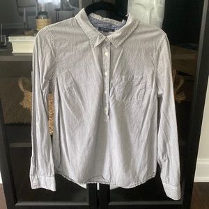 Tommy Hilfiger Women's Cotton Easy Care Striped Popover Shirt